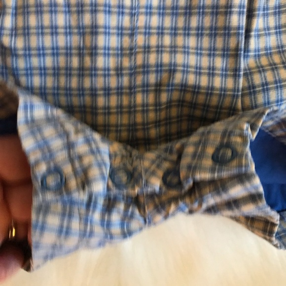 Talbots Kids ⚜️ One Piece Blue Plaid Romper - Picture 3 of 4